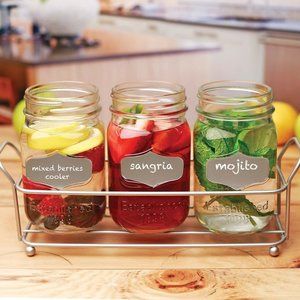 Circleware Trio Grand Cutlery Caddy w/ Mason Jars